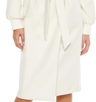 womens Longline Tie-waist Coat